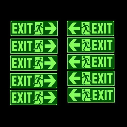 Fire exit glossy