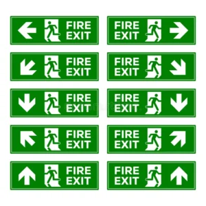 Fire Exit Sign Board(Self Glow)